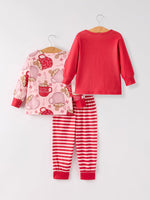 Christmas 3 Piece Girls Pajama Set by Rylee Faith Designs