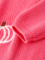 Fall Girls Thanksgiving Halloween Pumpkin Pink Pullover Sweater by Rylee Faith Designs