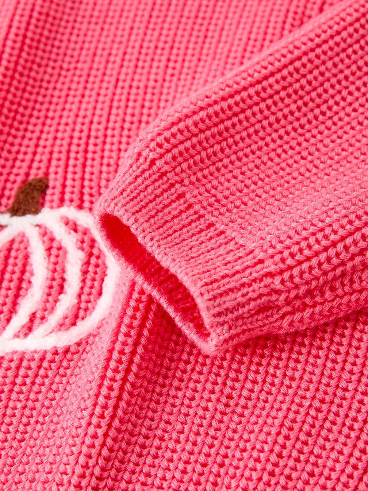 Fall Girls Thanksgiving Halloween Pumpkin Pink Pullover Sweater by Rylee Faith Designs