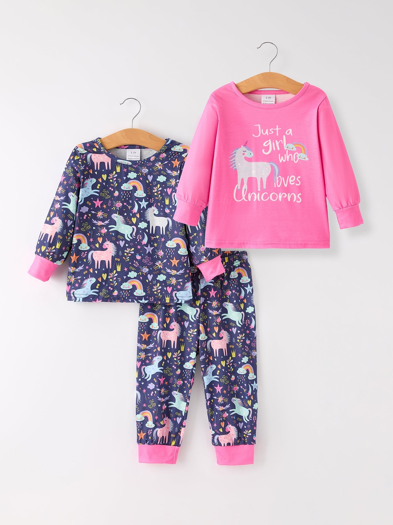 Christmas 3 Piece Girls Pajama Set by Rylee Faith Designs