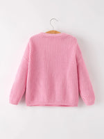 Rylee Faith Designs Winter Christmas Pink Football Girls Pullover Sweater - Apparel & Accessories > Clothing > Baby & Toddler Clothing > Baby & Toddler Tops > Sweaters Top