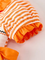 Rylee Faith Designs Halloween Striped Dress with Cat Smocking Embroidery Perfect for Fall - Apparel & Accessories > Clothing > Baby & Toddler Clothing > Baby & Toddler Dresses Dress