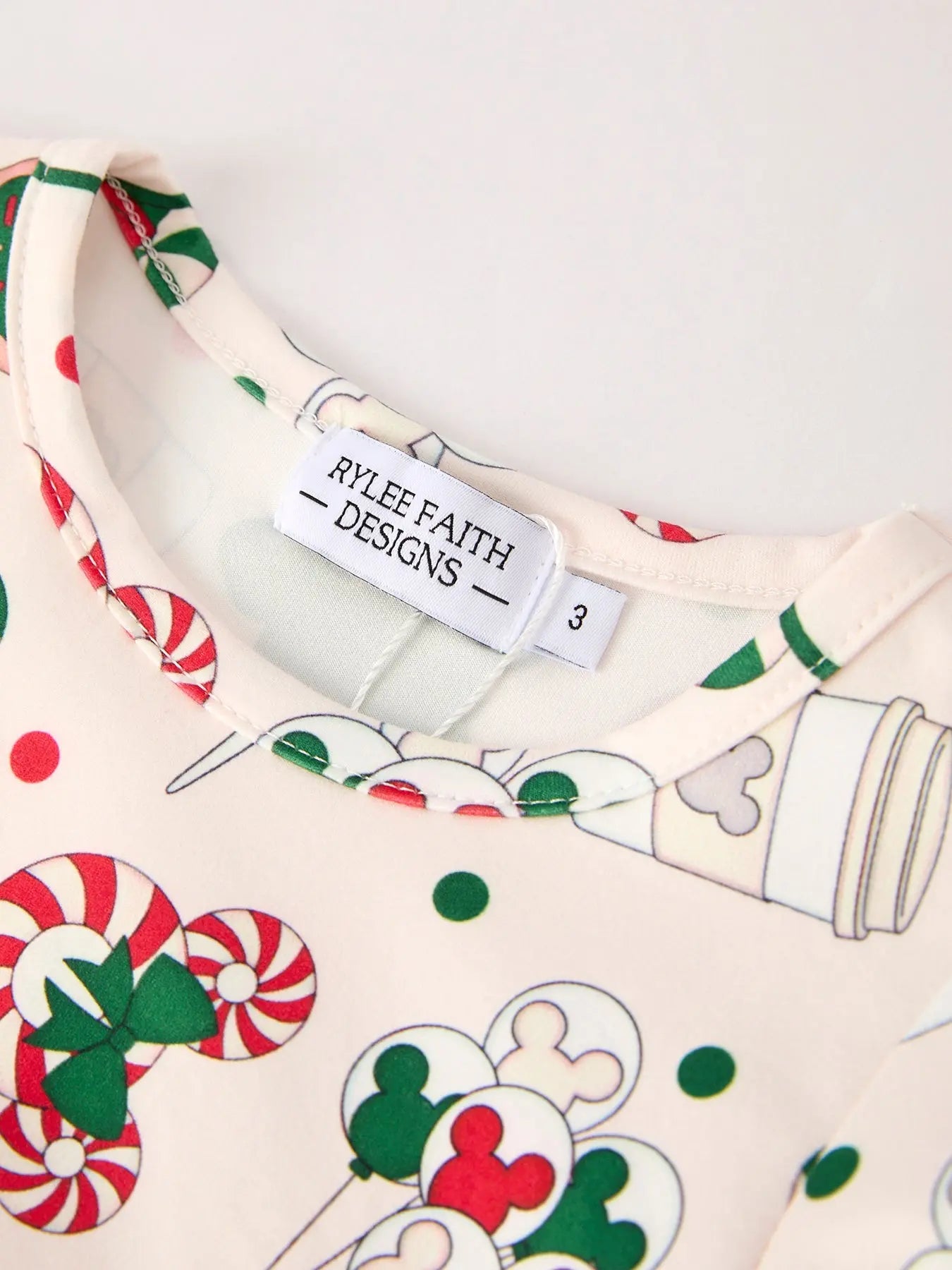 Rylee Faith Designs Merry Christmas Dress Featuring Candy Coffee And Characters - Apparel & Accessories > Clothing > Baby & Toddler Clothing > Baby & Toddler Dresses Dress