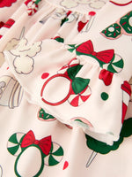 Rylee Faith Designs Merry Christmas Dress Featuring Candy Coffee And Characters - Apparel & Accessories > Clothing > Baby & Toddler Clothing > Baby & Toddler Dresses Dress