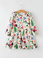 Rylee Faith Designs Festive Christmas Girls Dress With Colorful Balloons - Apparel & Accessories > Clothing > Baby & Toddler Clothing > Baby & Toddler Dresses Dress