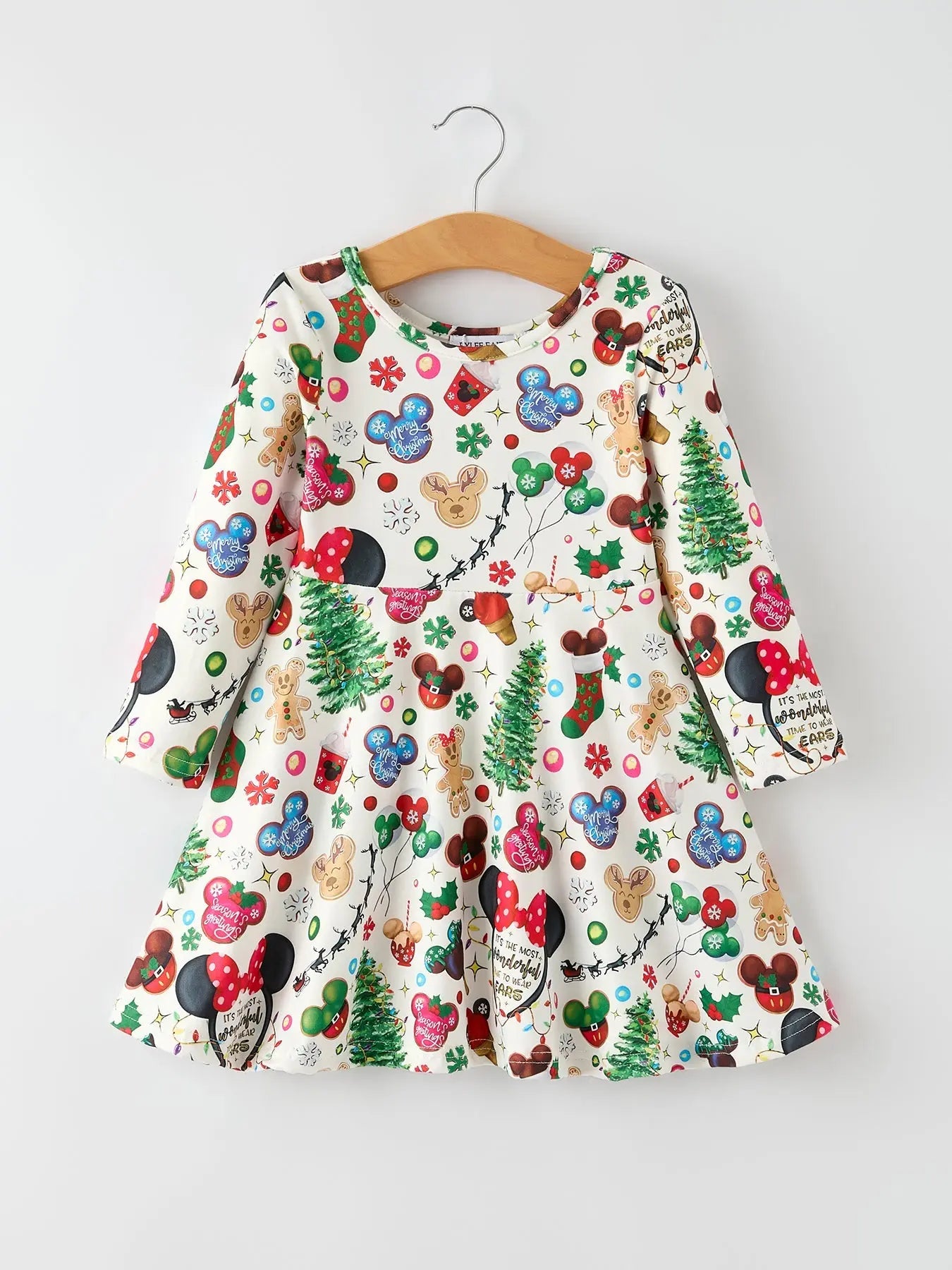 Rylee Faith Designs Festive Christmas Girls Dress With Colorful Balloons - Apparel & Accessories > Clothing > Baby & Toddler Clothing > Baby & Toddler Dresses Dress