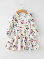 Rylee Faith Designs Christmas Girls Dress With Colorful Lights And Characters - Apparel & Accessories > Clothing > Baby & Toddler Clothing > Baby & Toddler Dresses Dress