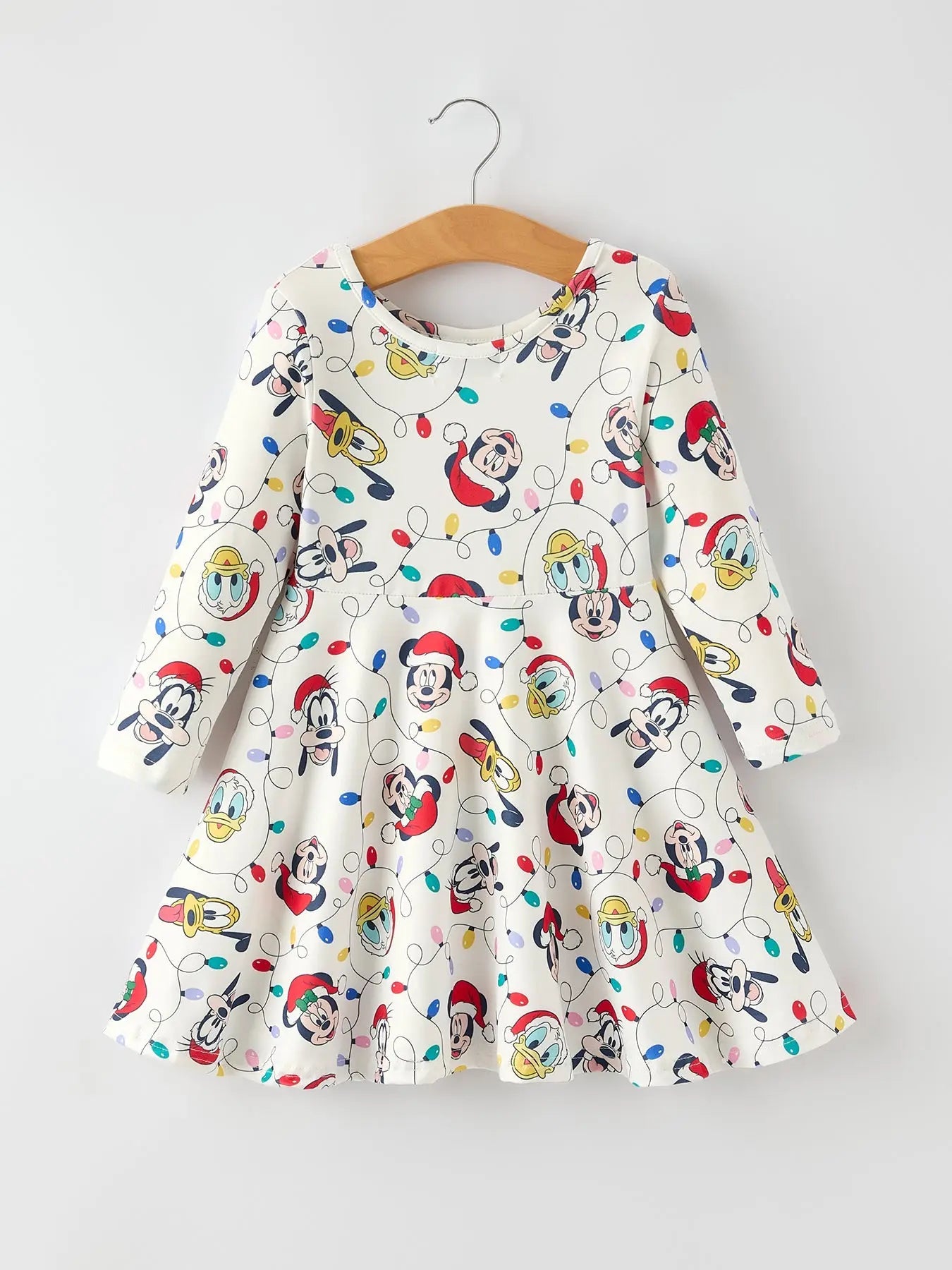 Rylee Faith Designs Christmas Girls Dress With Colorful Lights And Characters - Apparel & Accessories > Clothing > Baby & Toddler Clothing > Baby & Toddler Dresses Dress