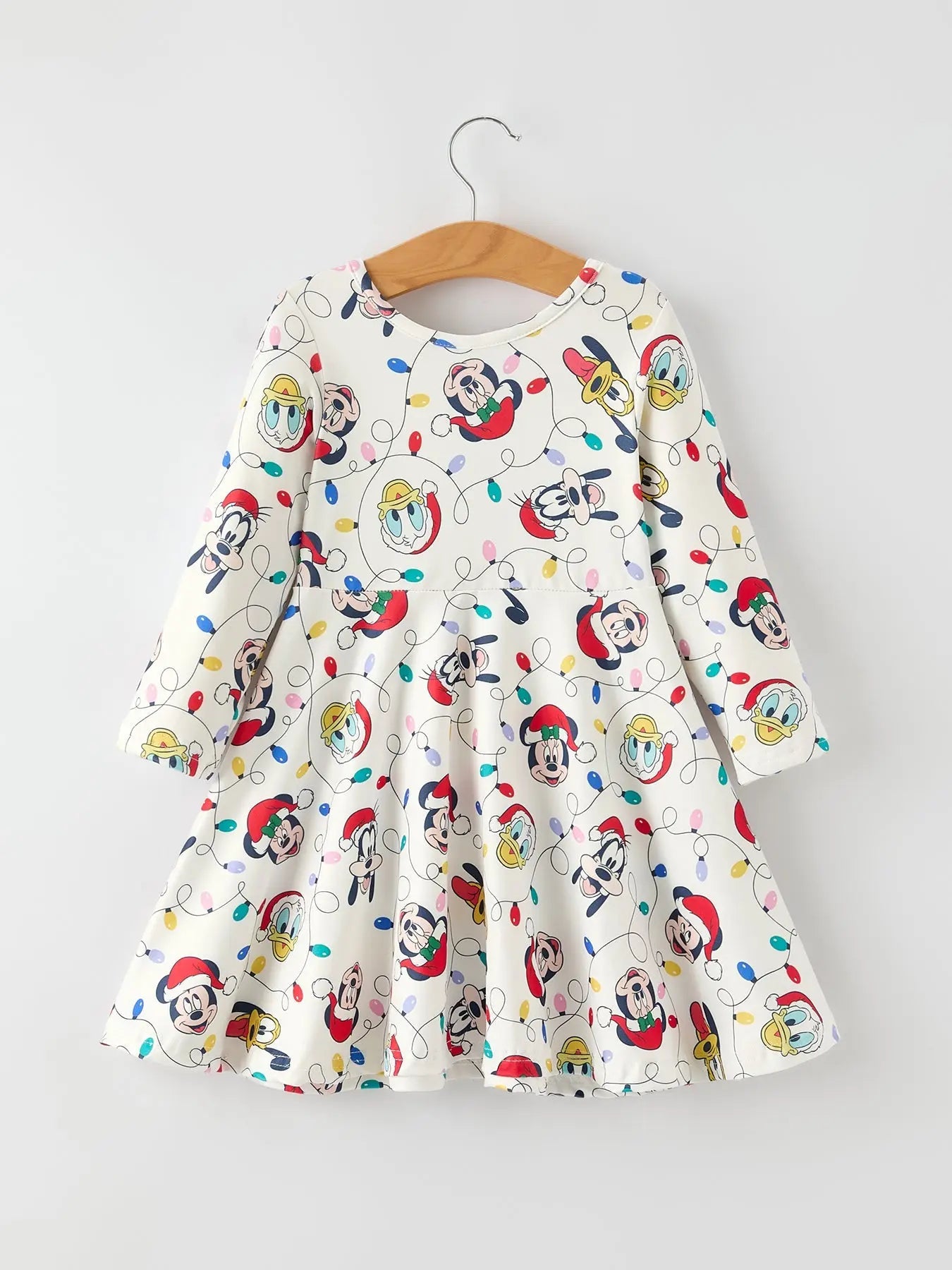 Rylee Faith Designs Christmas Girls Dress With Colorful Lights And Characters - Apparel & Accessories > Clothing > Baby & Toddler Clothing > Baby & Toddler Dresses Dress