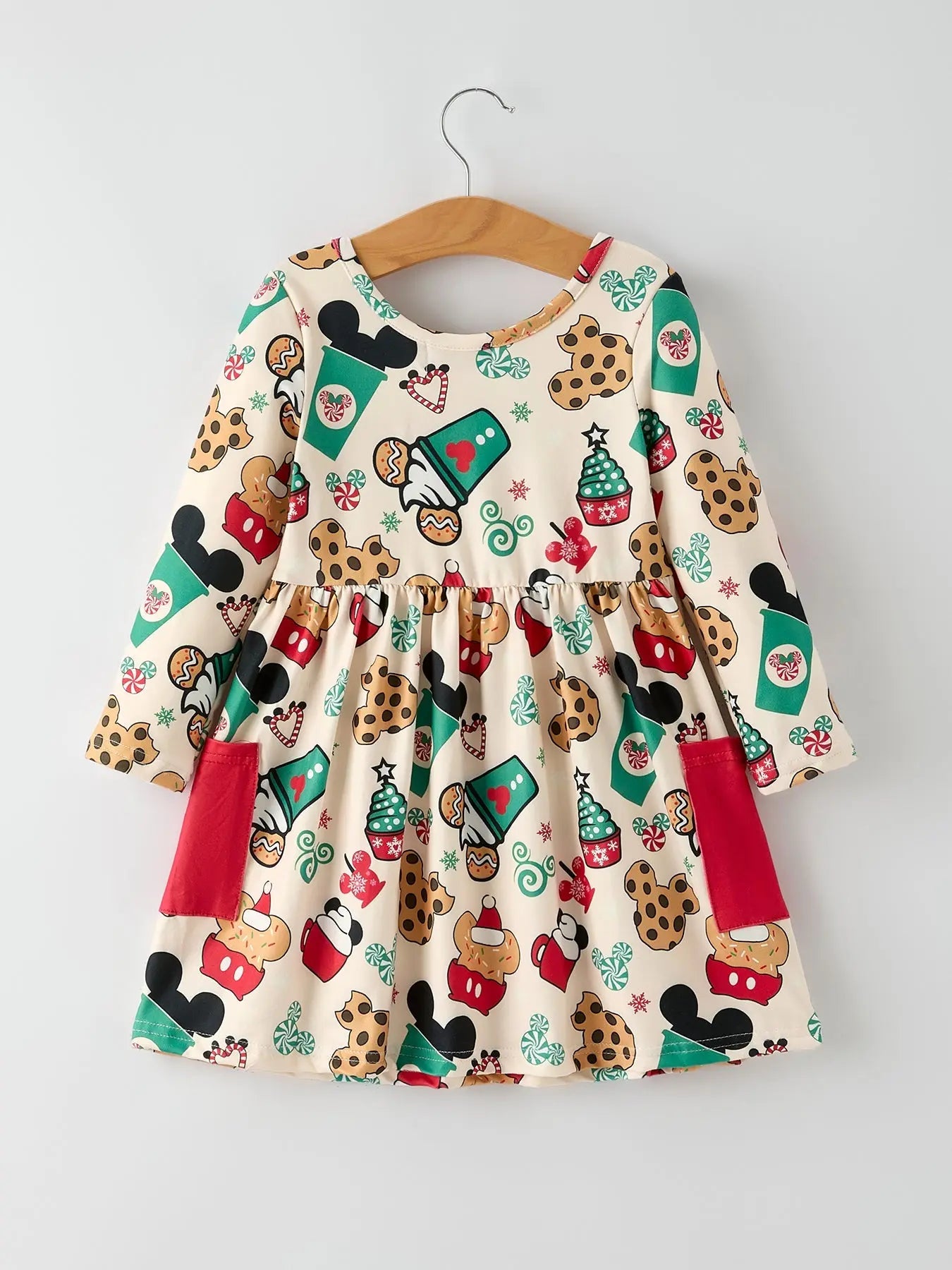 Rylee Faith Designs Christmas Merry Moments Cupcakes Cookies Candy Dress Girls - Apparel & Accessories > Clothing > Baby & Toddler Clothing > Baby & Toddler Dresses Dress