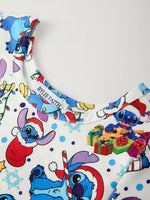 Rylee Faith Designs Girls Christmas Dress With Tree Character Print Festive - Apparel & Accessories > Clothing > Baby & Toddler Clothing > Baby & Toddler Dresses Dress