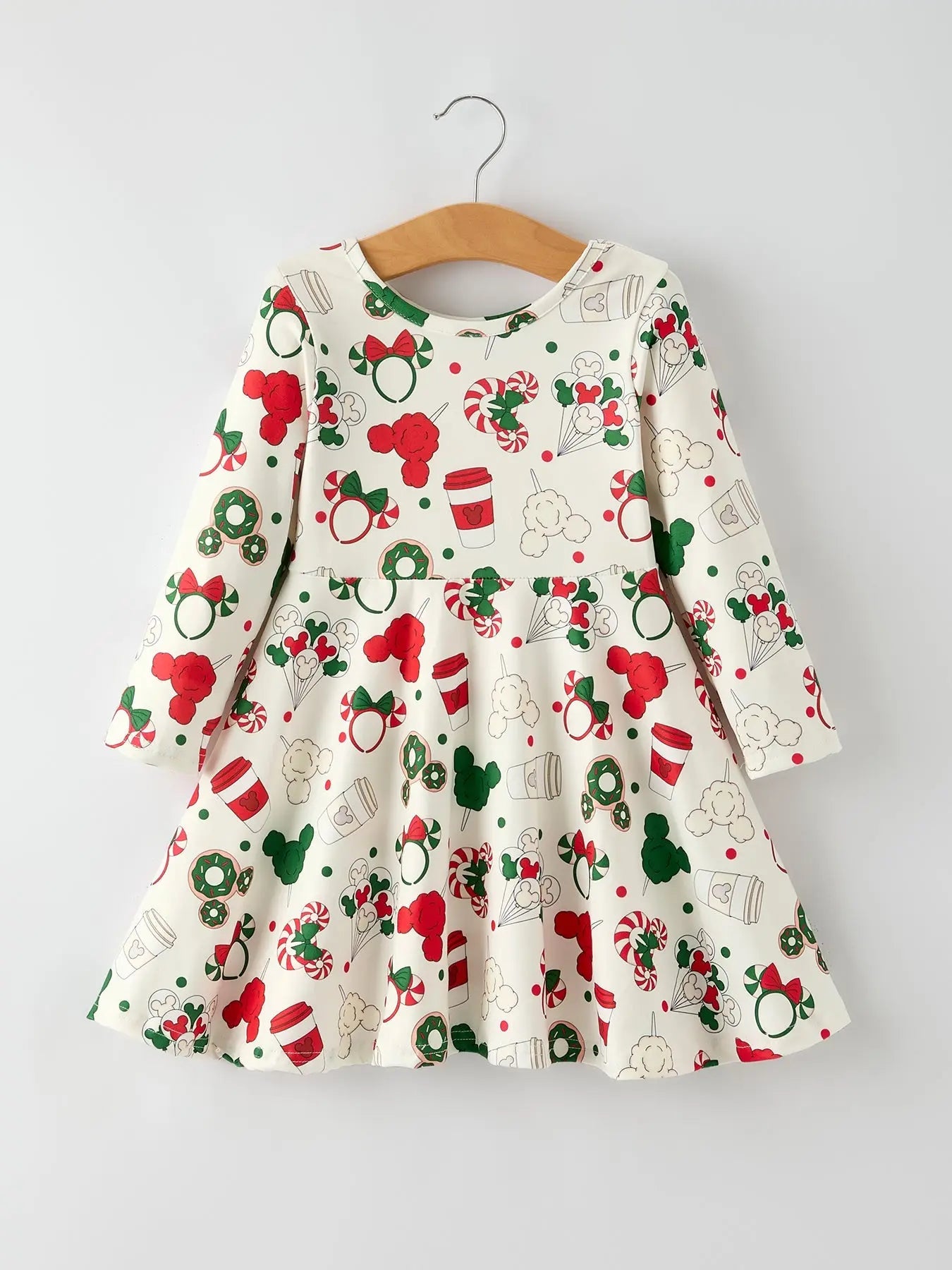 Rylee Faith Designs Christmas Character Sweet Balloon Print Girls Dress - Apparel & Accessories > Clothing > Baby & Toddler Clothing > Baby & Toddler Dresses Dress