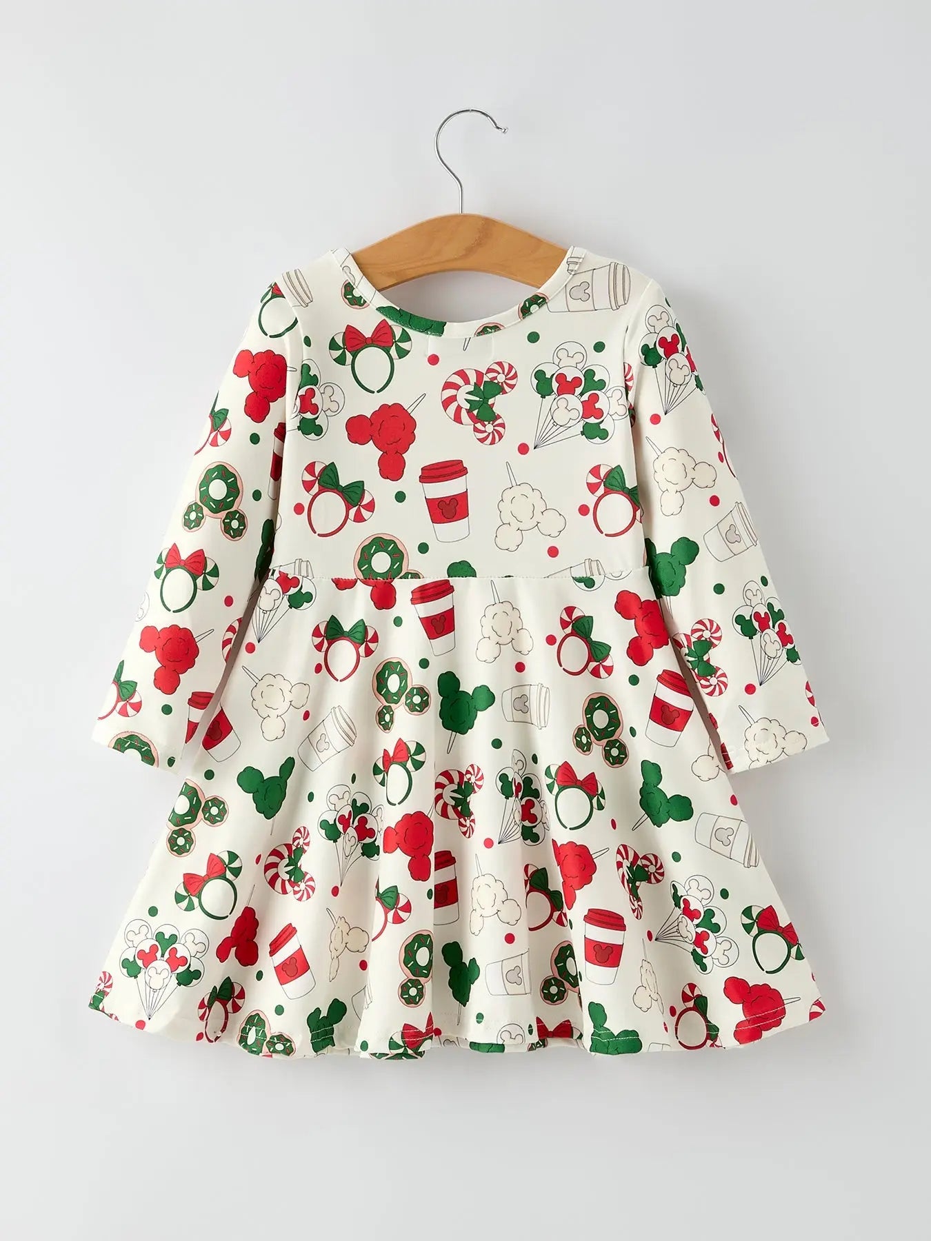 Rylee Faith Designs Christmas Character Sweet Balloon Print Girls Dress - Apparel & Accessories > Clothing > Baby & Toddler Clothing > Baby & Toddler Dresses Dress