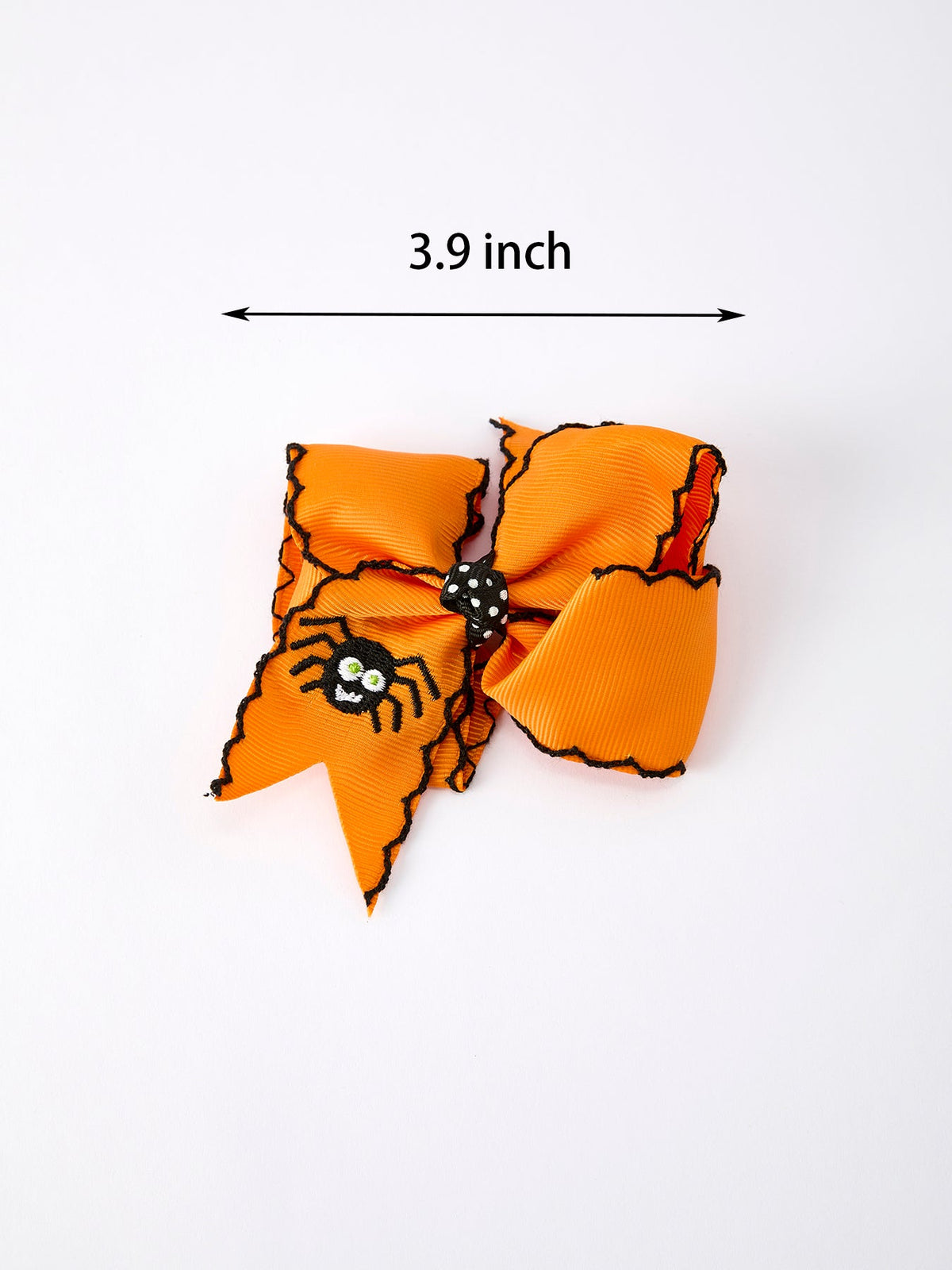 Halloween Spider Hair Bows: Orange Ribbon Design (2PCS) by Rylee Faith Designs