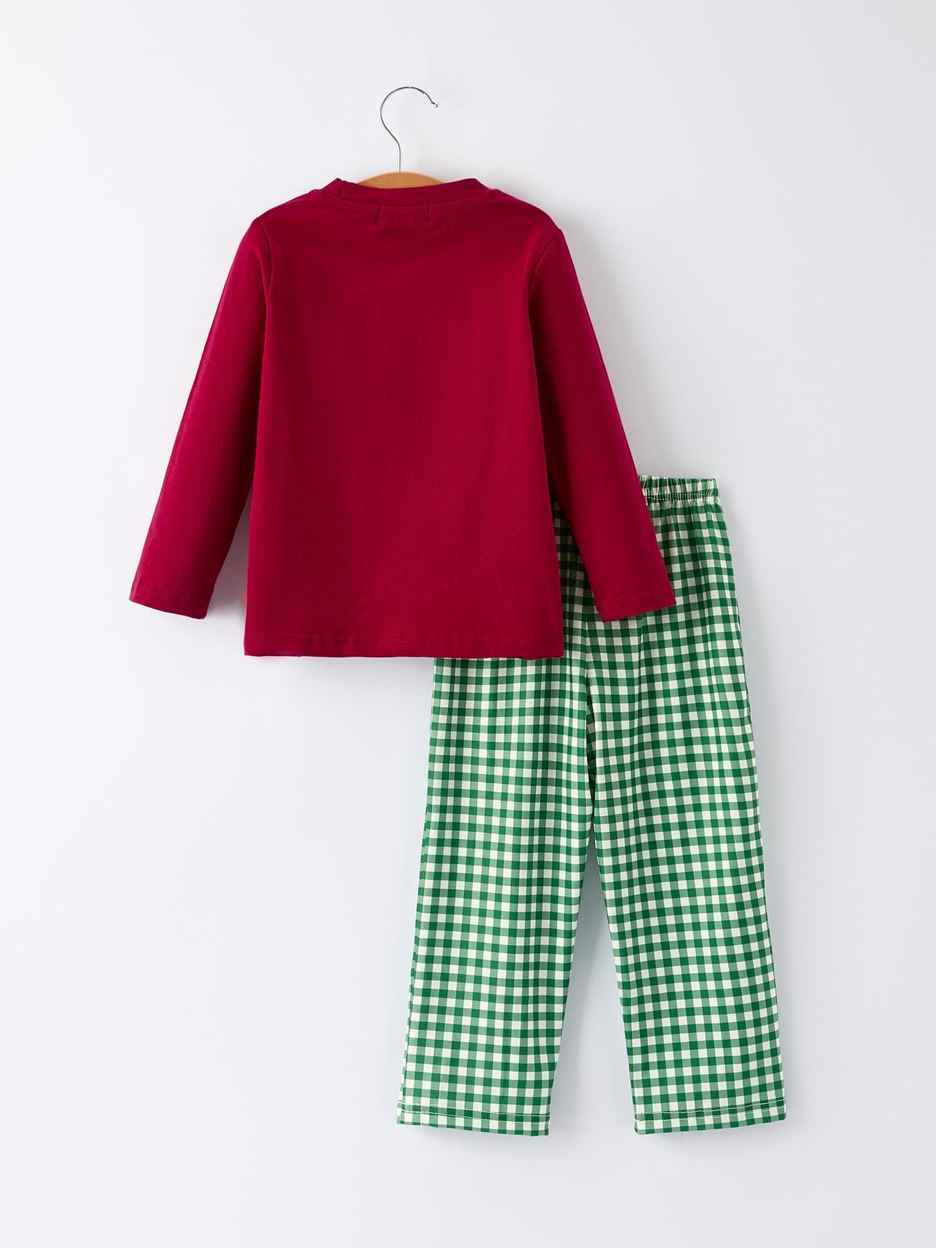 Christmas Tree Dog Smocking Embroidered  Plaid Boys Set by Rylee Faith Designs