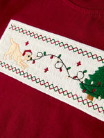 Christmas Tree Dog Smocking Embroidered  Plaid Boys Set by Rylee Faith Designs