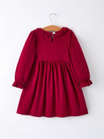 Christmas Smocking Embroidered Girls Dress with Green Plaid Bow by Rylee Faith Designs