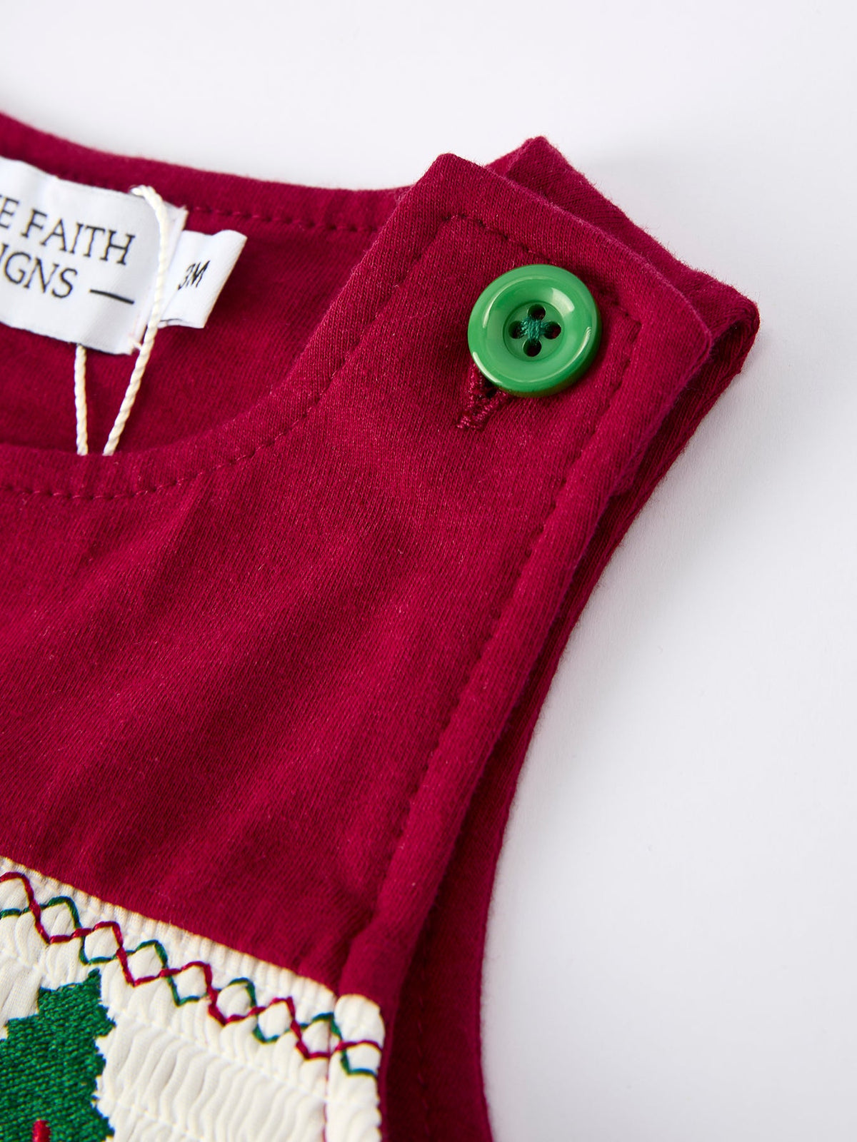 Christmas Tree Dog Smocking Embroidered Baby Boys Romper by Rylee Faith Designs
