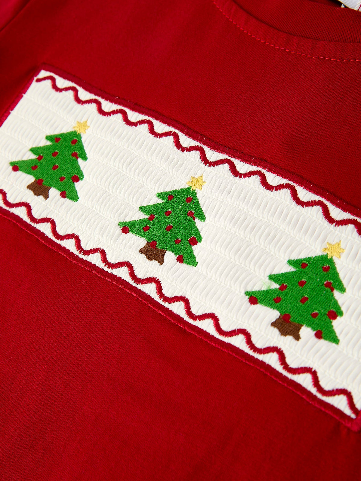 Christmas Smocking Embroidered Christmas Tree Plaid Boys Set by Rylee Faith Designs