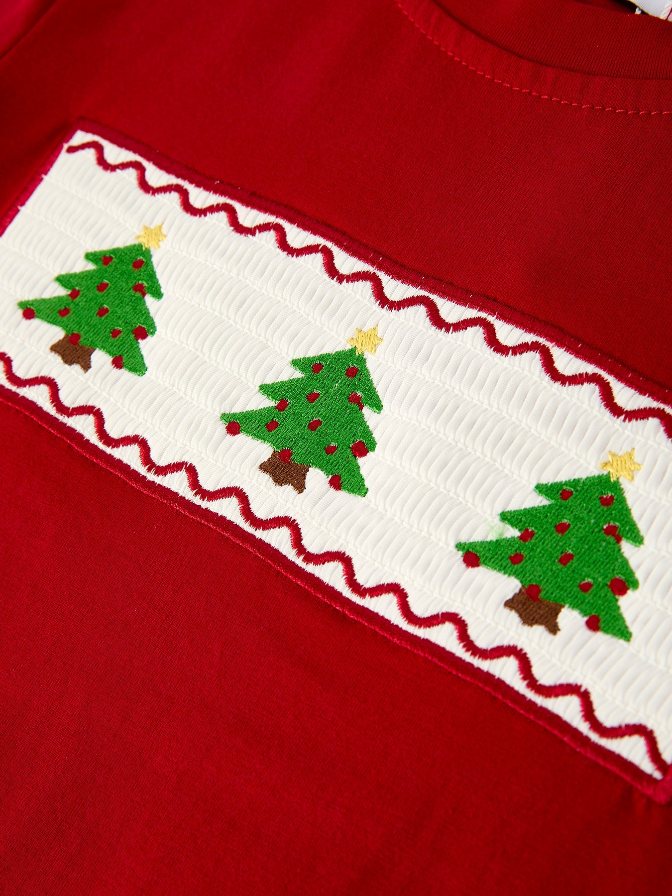Christmas Smocking Embroidered Christmas Tree Plaid Boys Set by Rylee Faith Designs