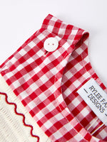 Christmas Smocking Embroidered Christmas Tree Plaid Plaid Baby Boy Romper by Rylee Faith Designs