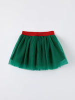 Christmas Candy Cane Sequin Applique Green Tulle Skirt by Rylee Faith Designs