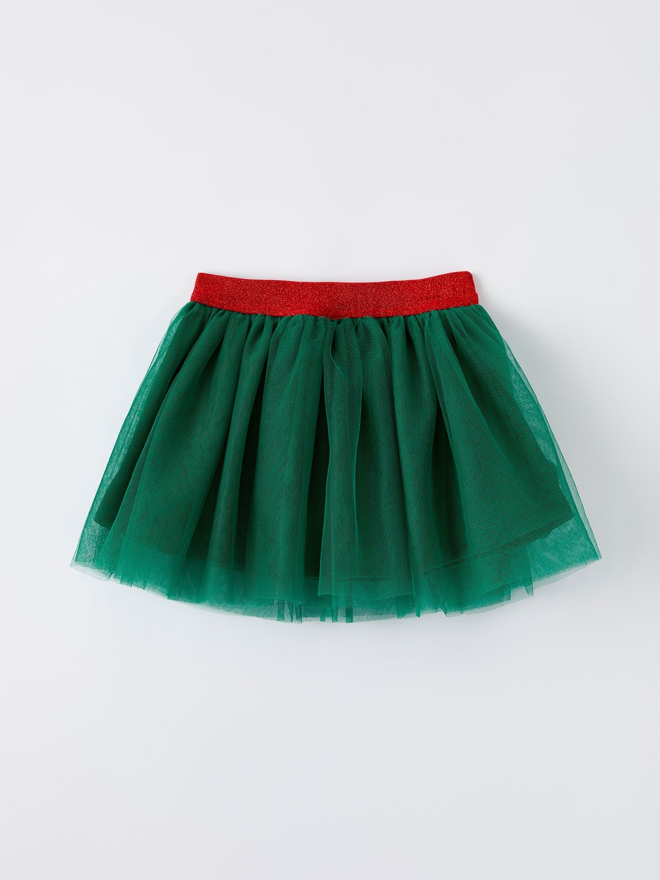 Christmas Candy Cane Sequin Applique Green Tulle Skirt by Rylee Faith Designs