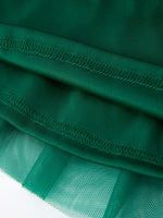 Christmas Candy Cane Sequin Applique Green Tulle Skirt by Rylee Faith Designs