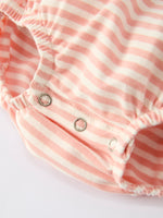 Christmas Tree Smocked Embroidery Stripe Baby Girls Romper by Rylee Faith Designs