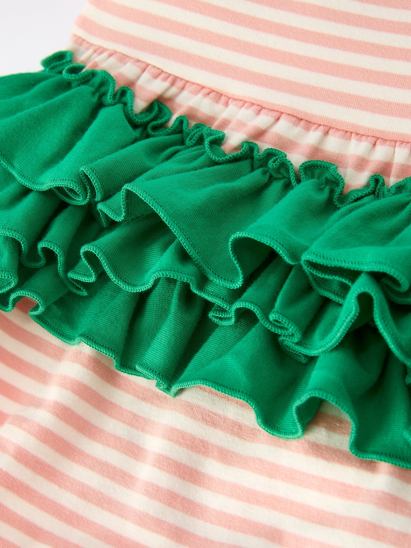 Christmas Tree Smocked Embroidery Stripe Baby Girls Romper by Rylee Faith Designs