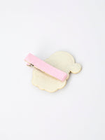 Christmas Pink Santa Girls 2-inch Hair Clip– Pink Girls' Hair Accessory by Rylee Faith Designs