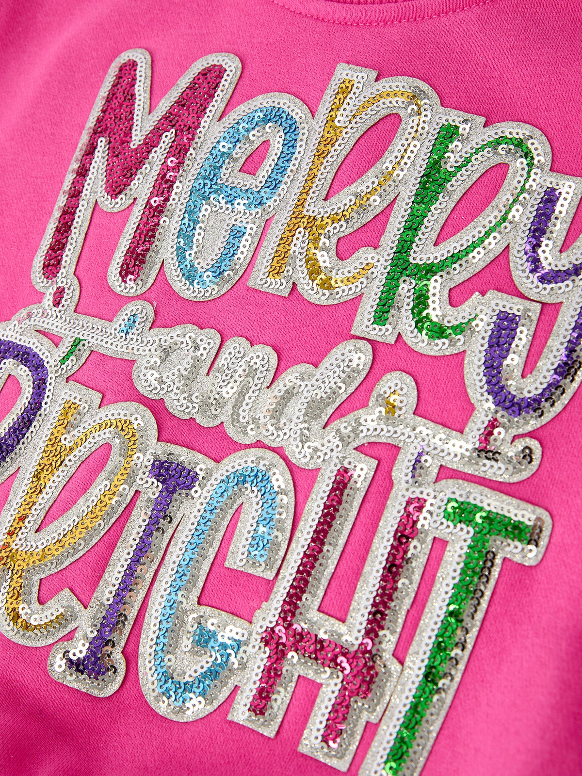 Toddler Girls Christmas Outfit – Pink Merry Bright Top and Bell Pants by Rylee Faith Designs