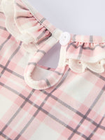 Western Horse Embroidered Smocked Plaid Baby Girl Romper by Rylee Faith Designs at Everetts Place