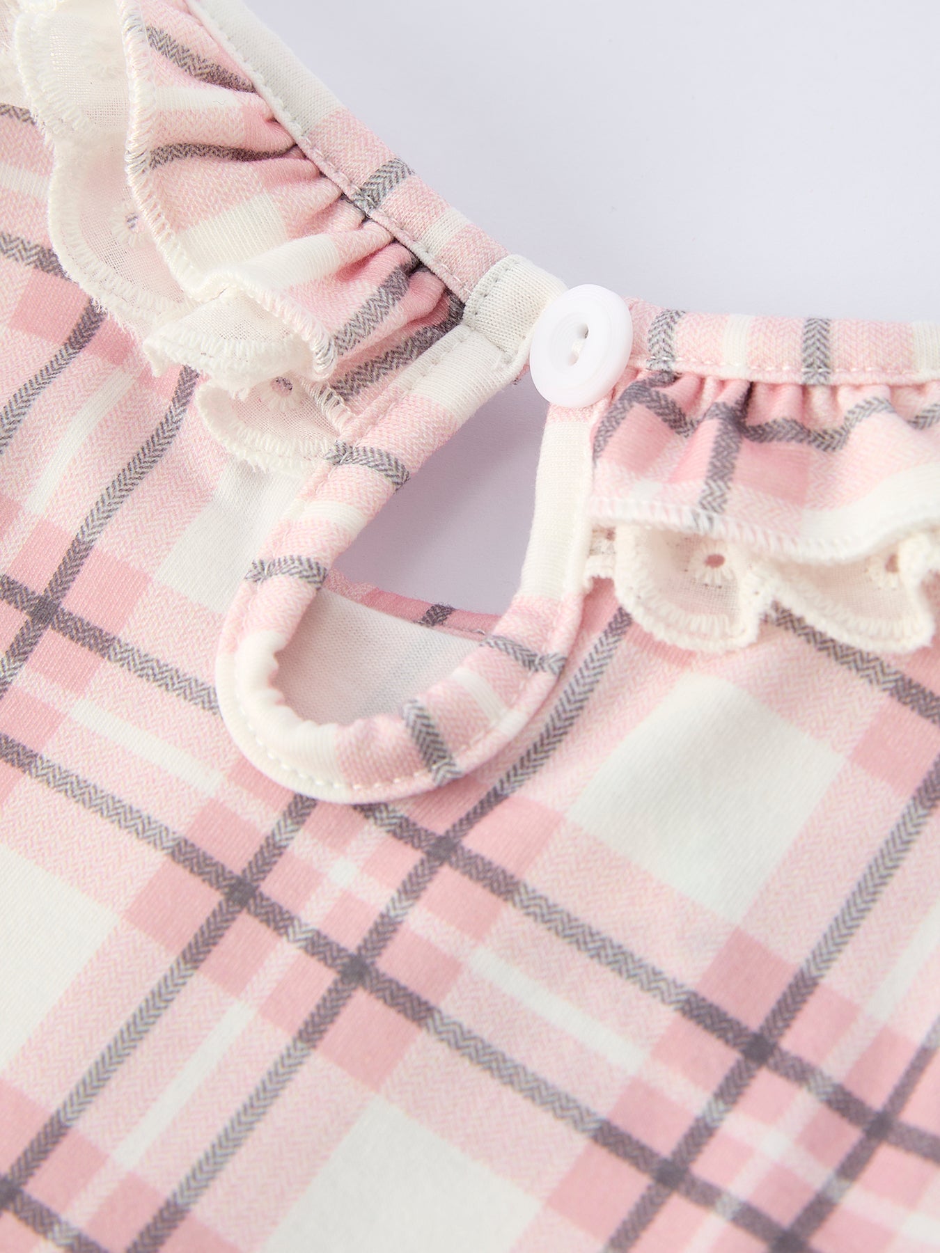Western Horse Embroidered Smocked Plaid Baby Girl Romper by Rylee Faith Designs at Everetts Place