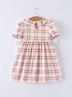 Western Horse Embroidered Smocked Plaid Girls Dress by Rylee Faith Designs at Everetts Place