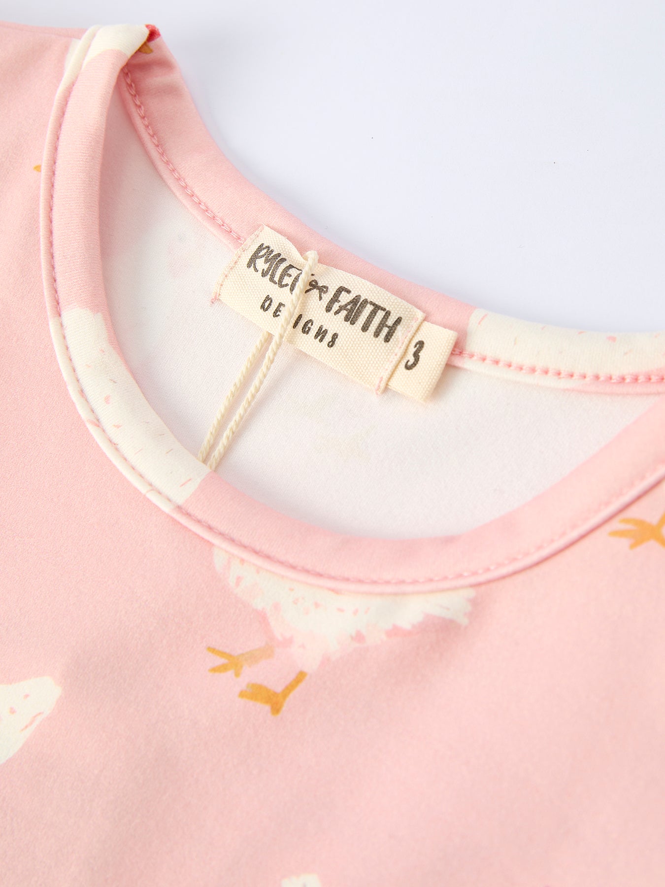 Rylee Faith Designs girls' chicken print spring ruffle dress