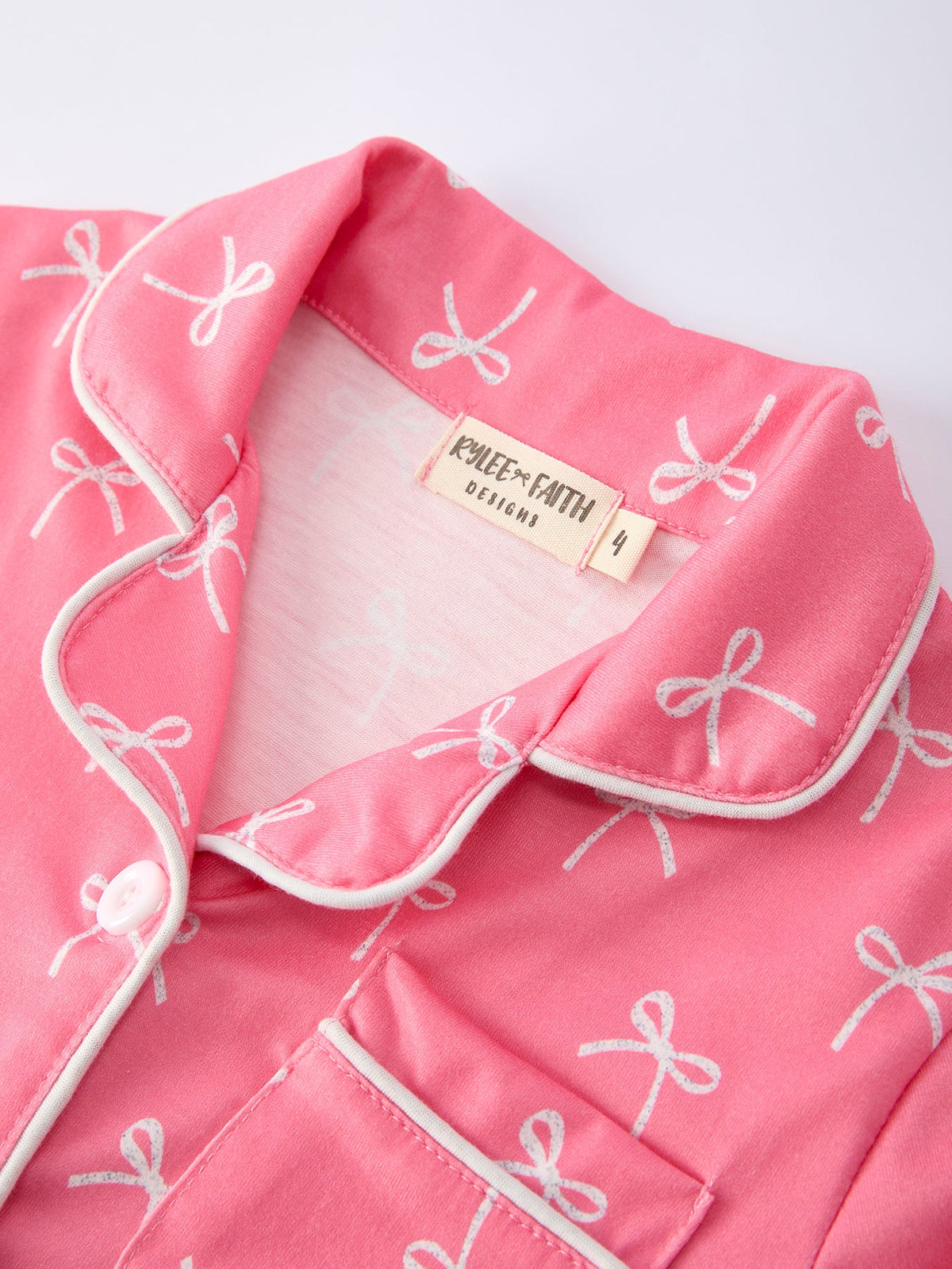 Mommy & Me Bow Print Ruffle Pajama Set by Rylee Faith Designs