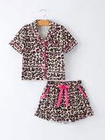 Mommy & Me Leopard Print Ruffle Pajama Set by Rylee Faith Designs