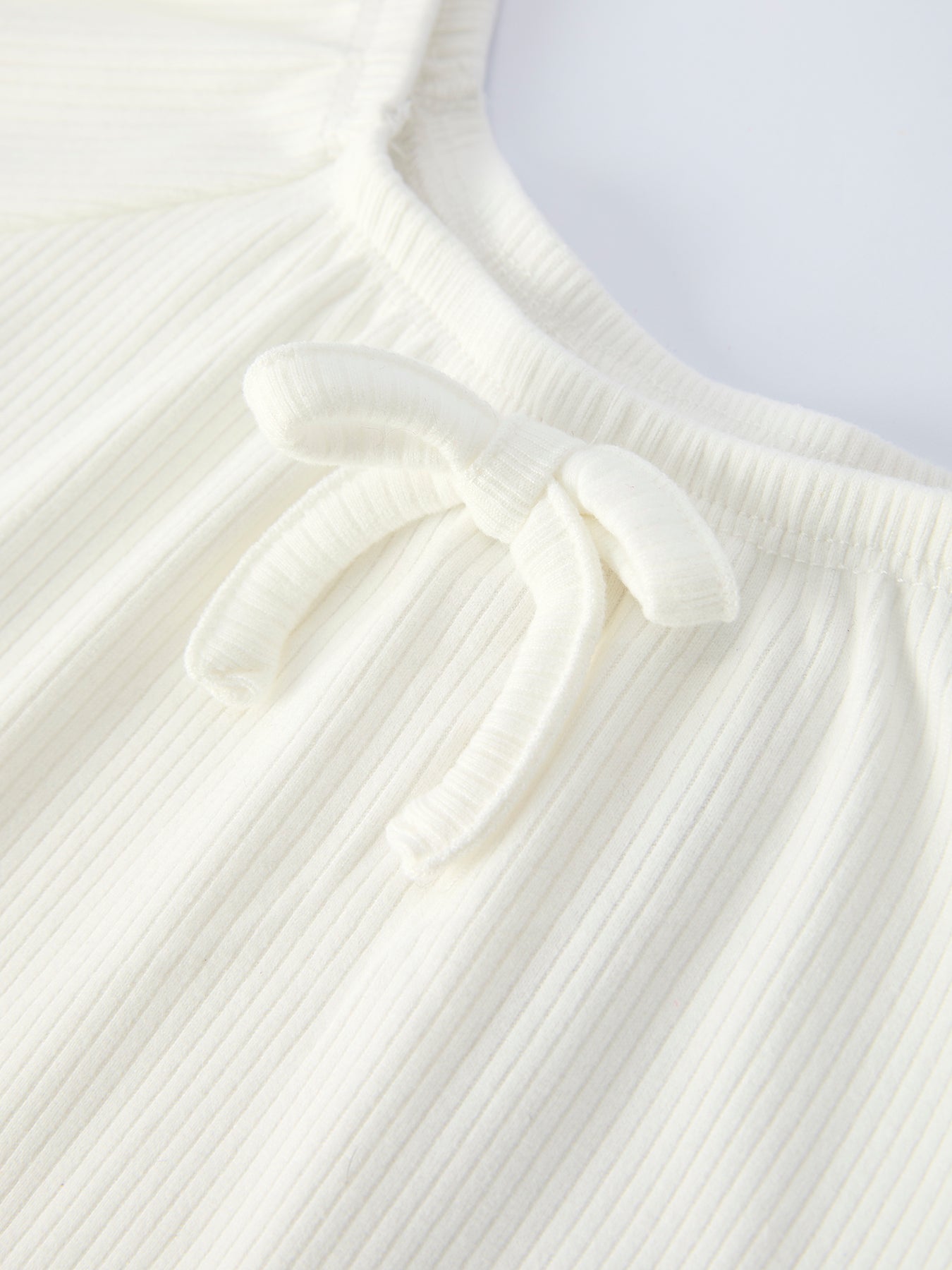White Top And Daisy-Print Flared Pants Girl's Outfit by Rylee Faith Designs at Everetts Place