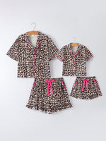 Mommy & Me Leopard Print Ruffle Pajama Set by Rylee Faith Designs