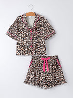 Mommy & Me Leopard Print Ruffle Pajama Set by Rylee Faith Designs