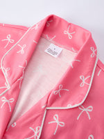Mommy & Me Bow Print Ruffle Pajama Set by Rylee Faith Designs