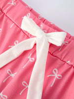 Mommy & Me Bow Print Ruffle Pajama Set by Rylee Faith Designs