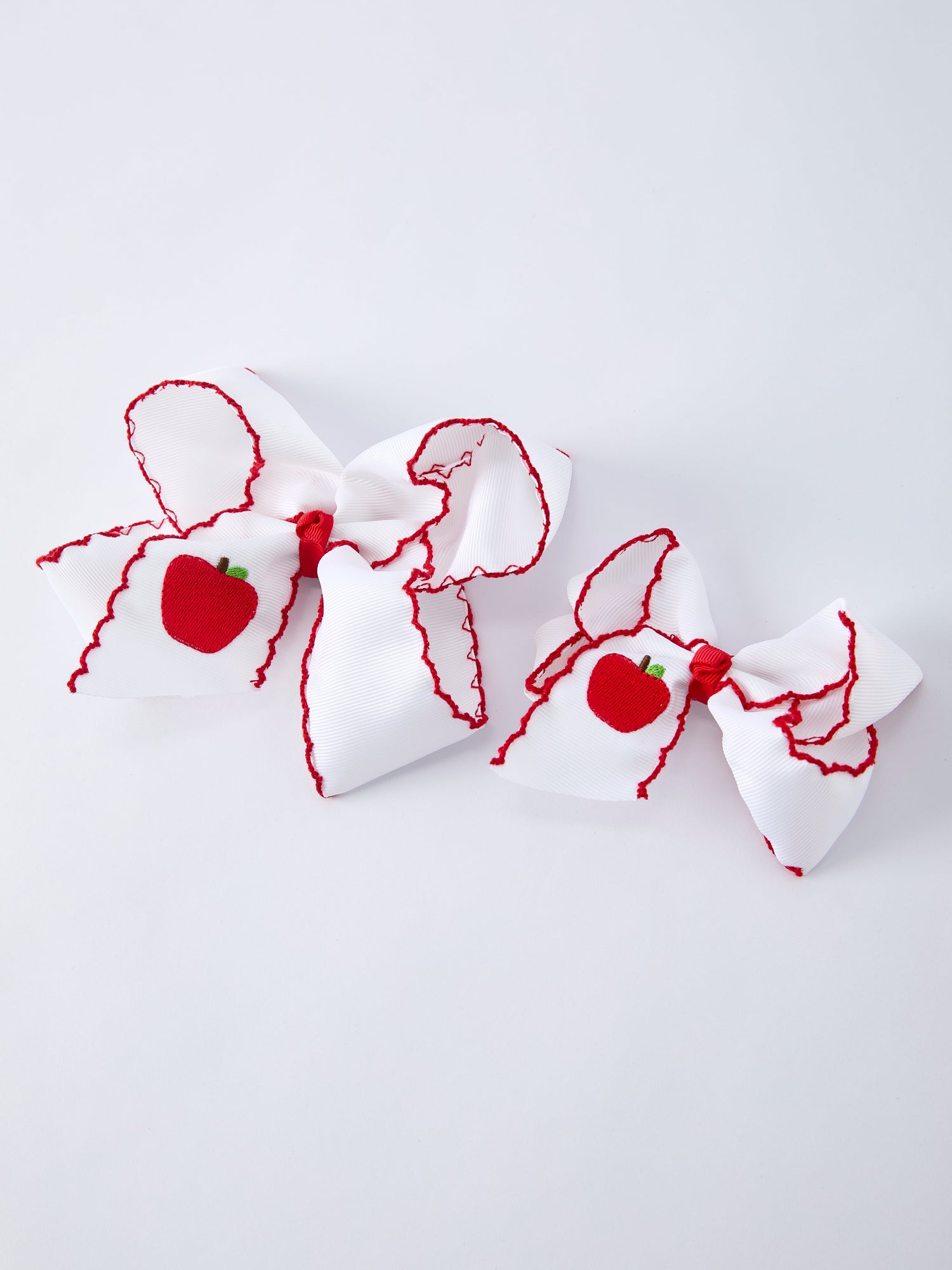Back-to-school Apple Applique Girls Hairpin 4 Inches/6.25 inches by Rylee Faith Designs at Everetts Place
