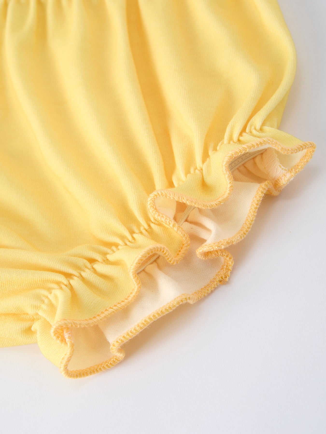 Summer Lemon Print Girls Puff Sleeve Bloomer Set by Rylee Faith Designs at Everetts Place
