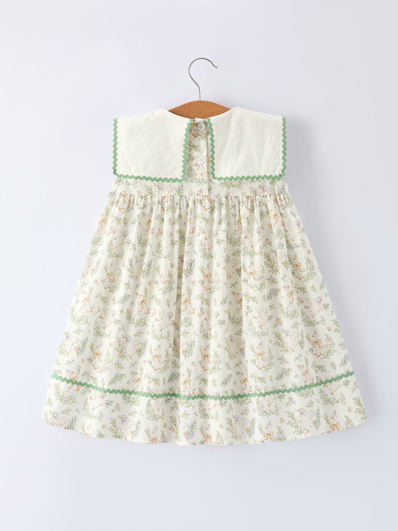 Vintage Floral Duck Embroidery Spring Girl Dress by Rylee Faith Designs at Everetts Place