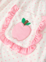 Back To School Girls' Apple Applique Set with Pockets by Rylee Faith Designs at Everetts Place