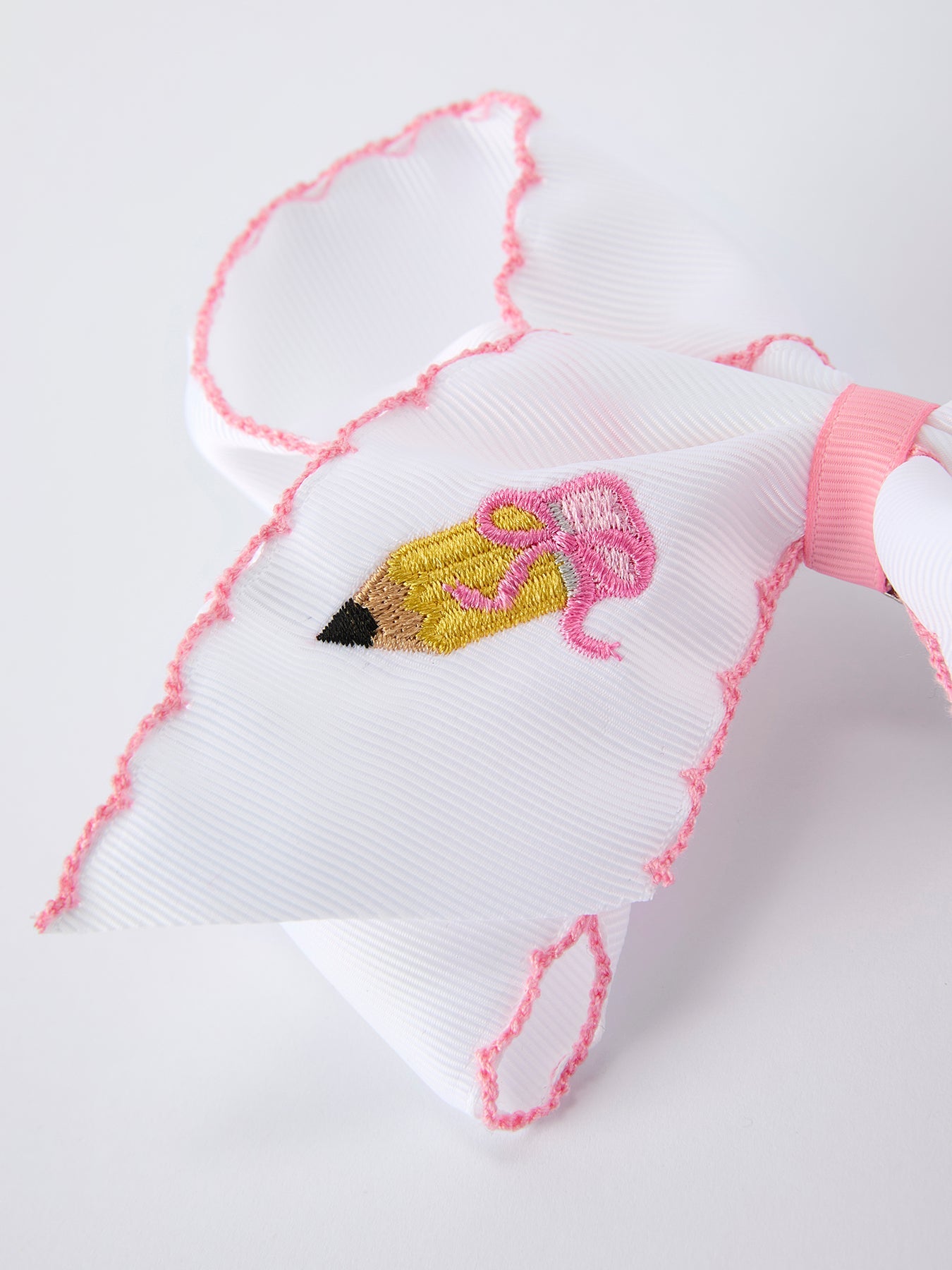 Back to School Yellow Pencil Bow Hair Clip 6.25 Inch by Rylee Faith Designs at Everetts Place