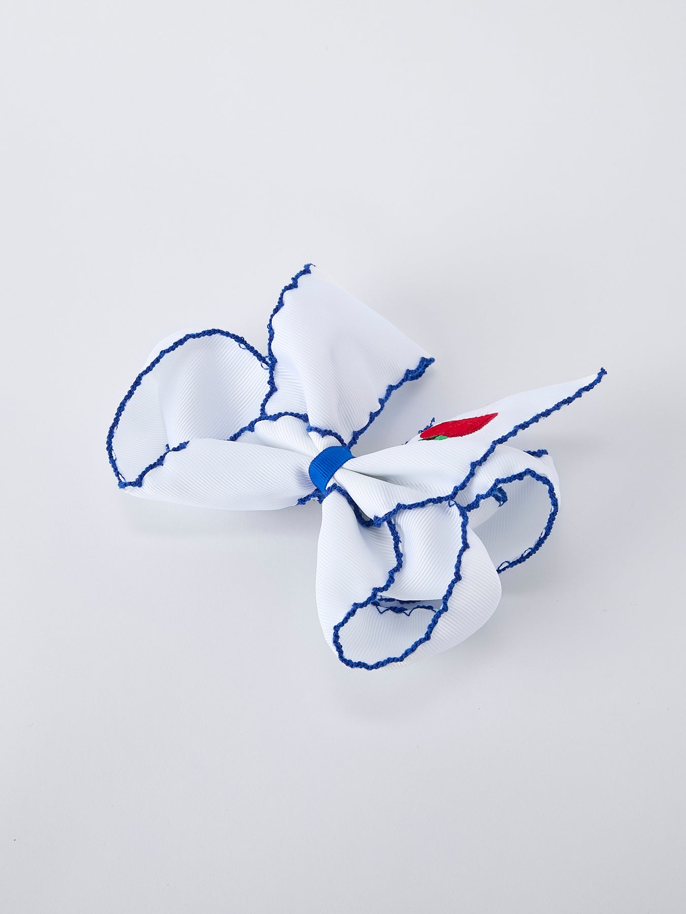 Rylee Faith Designs cute apple bow hair clip for girls, back to school boutique accessory