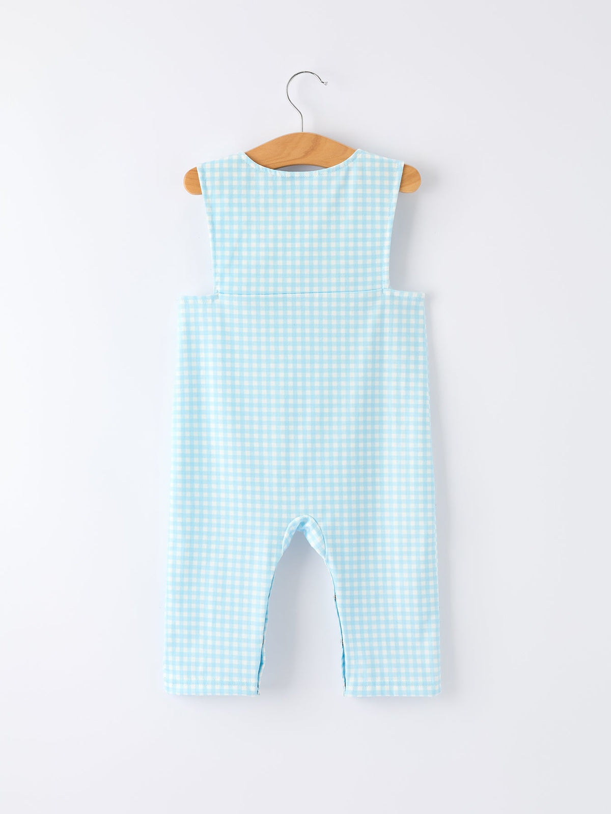 July 4th Plaid Boys Romper Flag Embroidery by Rylee Faith Designs at Everetts Place